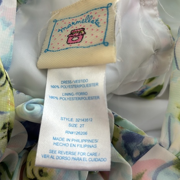 Marmellata Girls Dress Size 2T. Sheer Floral Print. Easter. Family Photos. So - Picture 7 of 11